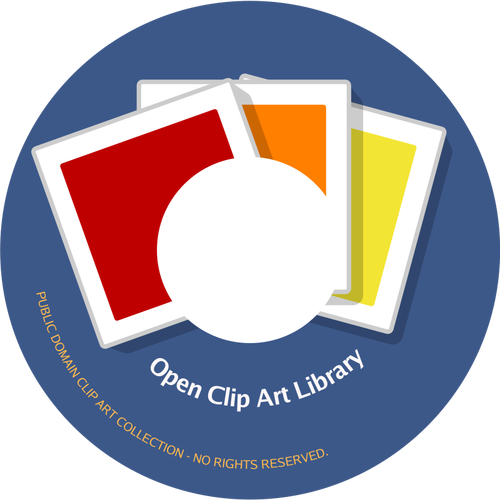 CD-etikett för öppna clip art vektorbilder