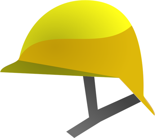 Grafis vektor icon helm kuning konstruksi
