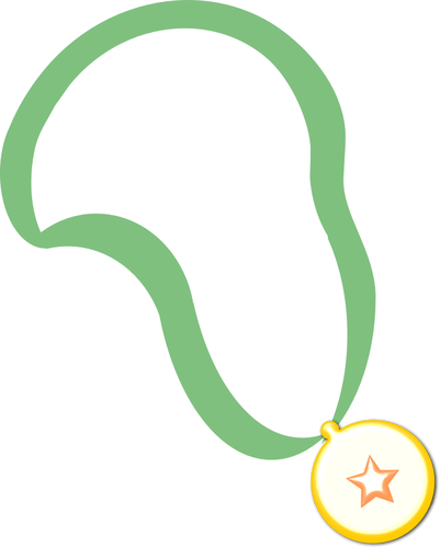 Eenvoudige medaille op een band vector illustraties