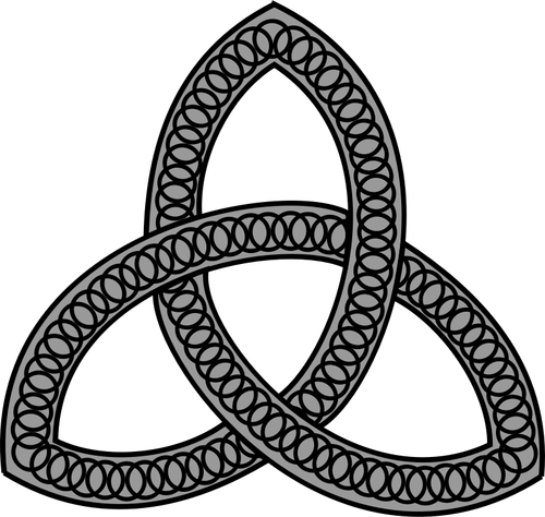 Image vectorielle de détail simple conception celtique en niveaux de gris