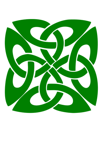 绿色的花纹装饰矢量图像