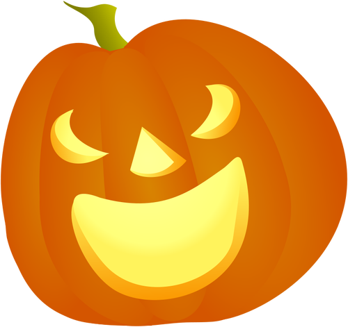 Laughing Halloween pumpkin vector illustration