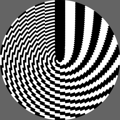 Circular grid in black and white