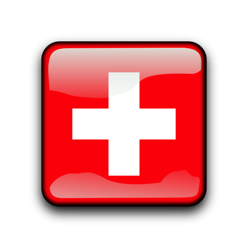 Botão de bandeira Suíça