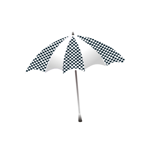 Illustrazione vettoriale di ombrello a scacchi