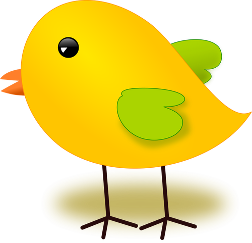 Imagen vectorial amarillo pollito