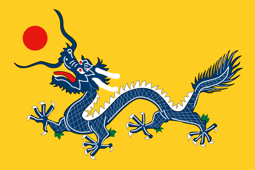 Modrý čínský drak vektorový obrázek