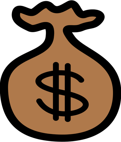 וקטור סמל שק כסף