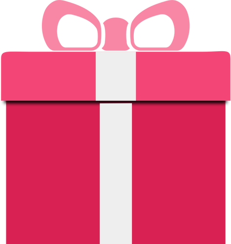 Disegno di Close-up di scatola regalo rosa vettoriale