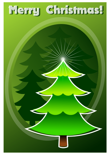 Wesołych świąt w zielony kolor grafika wektorowa