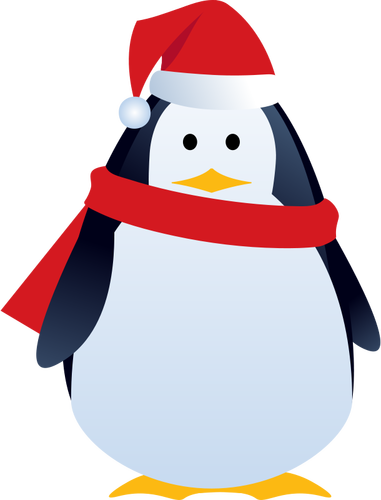 Vetor de pinguim de Natal