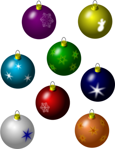 Selezione di immagine vettoriale ornamenti di Natale