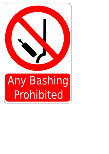 Bashing förbjudna tecken vektorbild