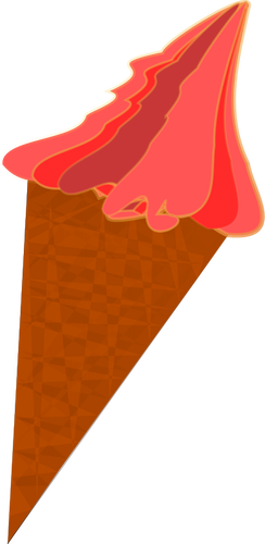 Colore vector ClipArt di gelato in un cono