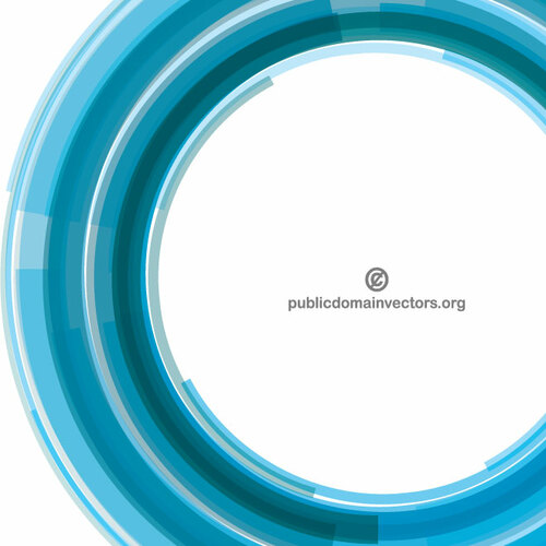 Abstraktes Design im blauen Kreis