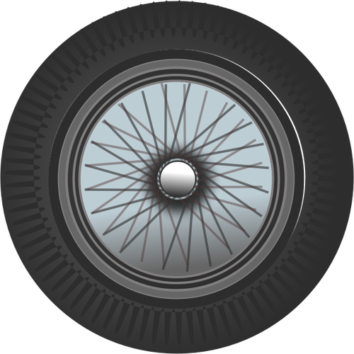 Klassisk bil hjul vektor image