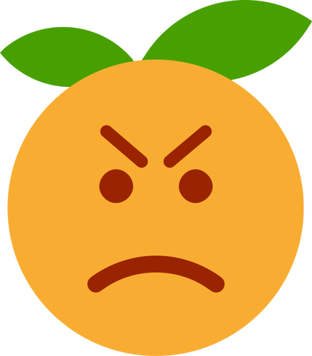 Rozzlobený oranžová