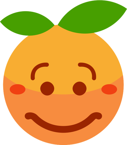 Sorrindo laranja