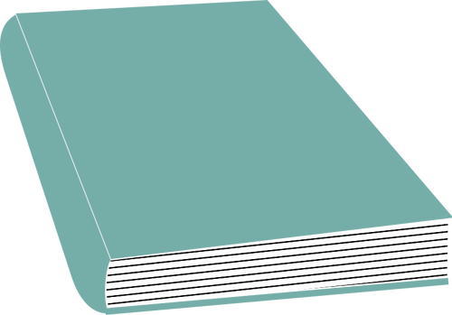 Blue closed book vector graphics
