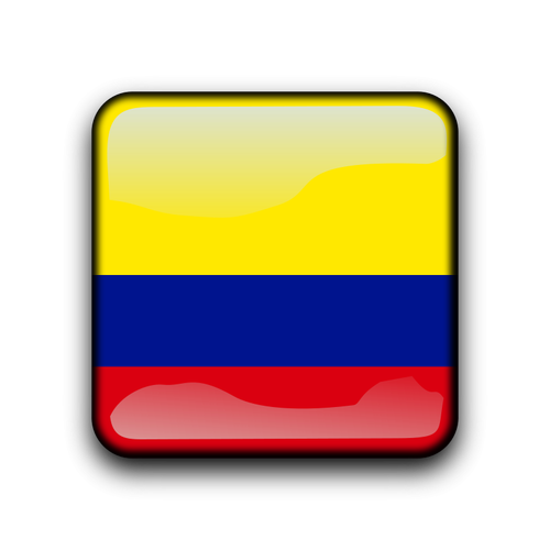 Vector botón brillante Colombia