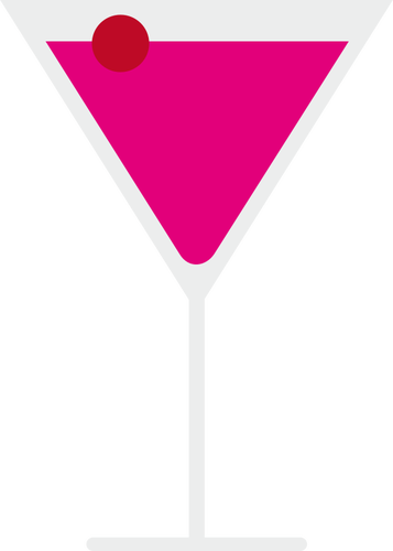 Vector illustration of a pink cocktail
