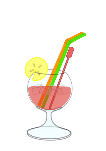 Vecteur, dessin du cocktail en verre