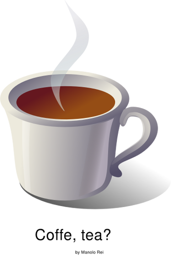 Desenho vetorial adesivo café ou chá