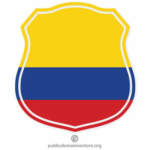 Colombianska flaggan sköld krön