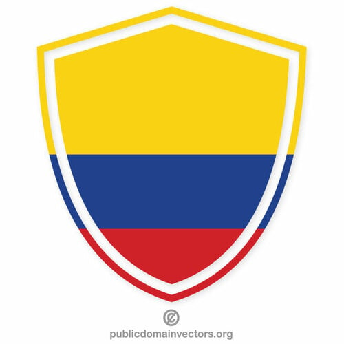 Colombian flag shield