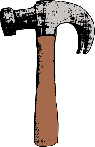 Vektorové ilustrace hřebík stahovák Hammer