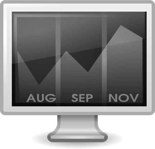 Kalender op computer scherm vector afbeelding