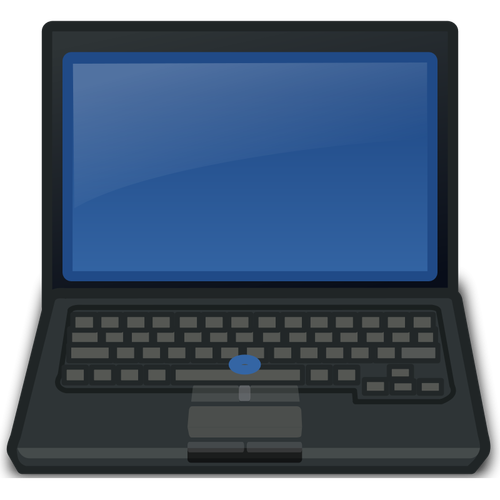 Vector de la imagen de vista frontal del ordenador portátil
