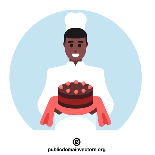 Cook prepared the cake