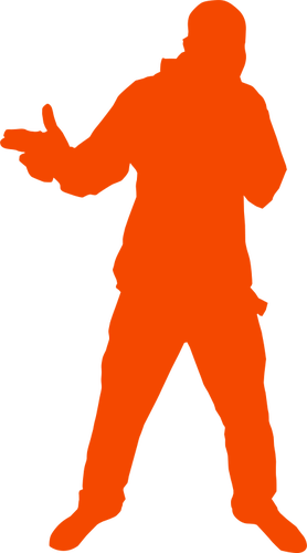 Silhouette of cool dude vector clip art