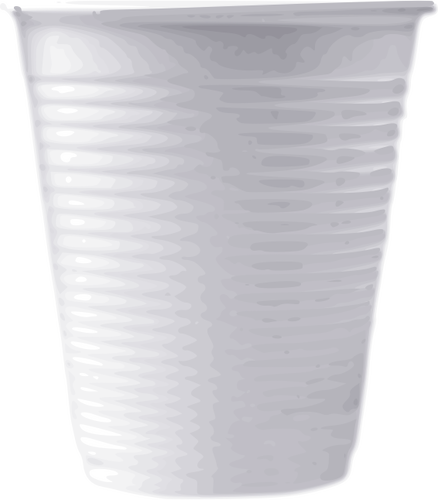 Vektorgrafikk utklipp av hvit plast kopp