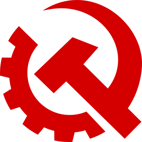 US communism party sign vector image