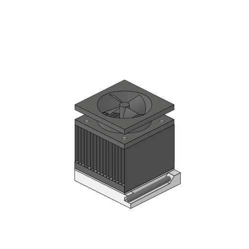 CPU-Lüfter-Vektor-Bild