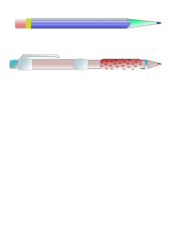 Lápis e caneta