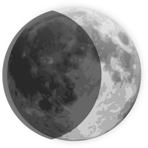 Wektor rysunek symbol koloru Prognoza pogody dla sierp Księżyca