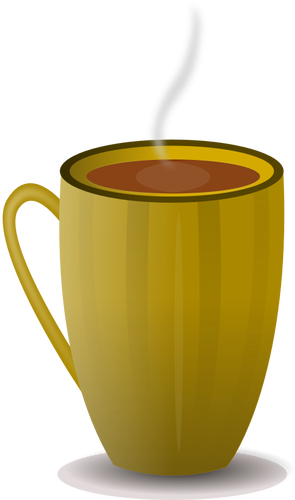 Brown coffee mug vector image