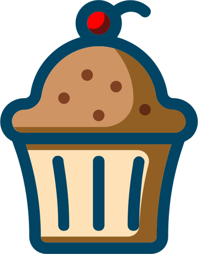 Vektor-ClipArt-Grafik für ein einfaches Symbol für Cup cakes