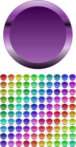 Colorful glossy buttons vector clip art