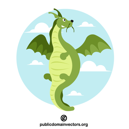 Drăguț dragon verde