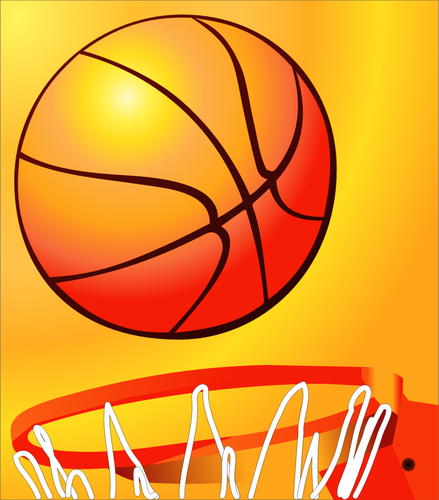 Баскетбол на пороге баскетбол Хооп векторное изображение