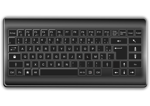 矢量图形的 AZERTY 电脑键盘
