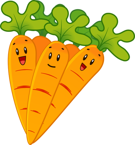Sorrindo de cenouras