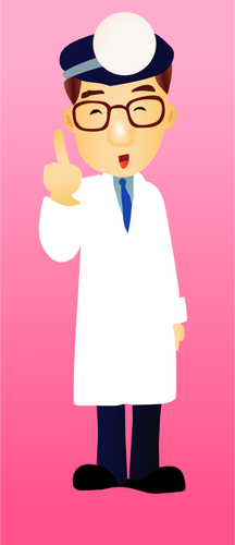 Vektor-Bild des Arztes im weißen Kittel