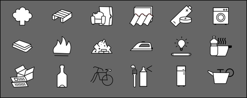 Imagem de vetor de símbolos de lixo