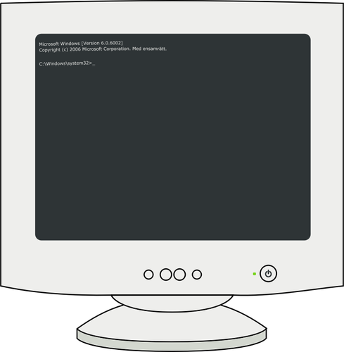 Grafica vettoriale di schermo computer ms dos