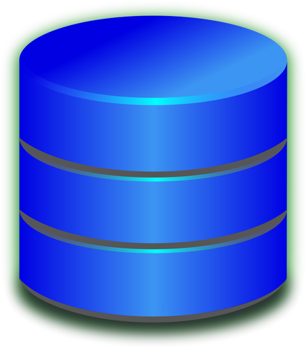 Blauwe database icoon vector afbeelding